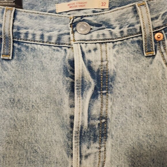 Levi Strauss Premium Women's Jeans Wedgie Straight High Rise Blue Size 32x26 - Picture 5 of 16